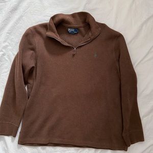 Brown Polo by Ralph Lauren 1/4 Zip Sweater